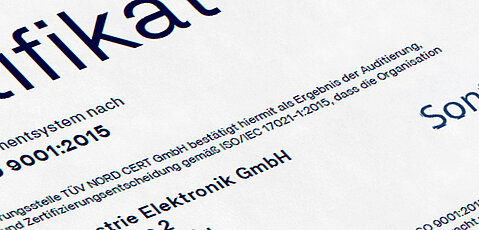 Zertifizierungen und Qualitätsstandards bei Sontheim Zertifizierungen und Qualitätsstandards bei Sontheim